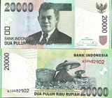 Indonesia 20000 Rupiah 2004/2015 P 151 d UNC