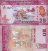 Sri Lanka 20 Rupees 2022 P 123 NEW Date & Sign UNC