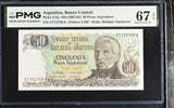 Argentina 50 Pesos Argentinos ND 1983-1985 P 314 a Superb Gem UNC PMG 67 EPQ