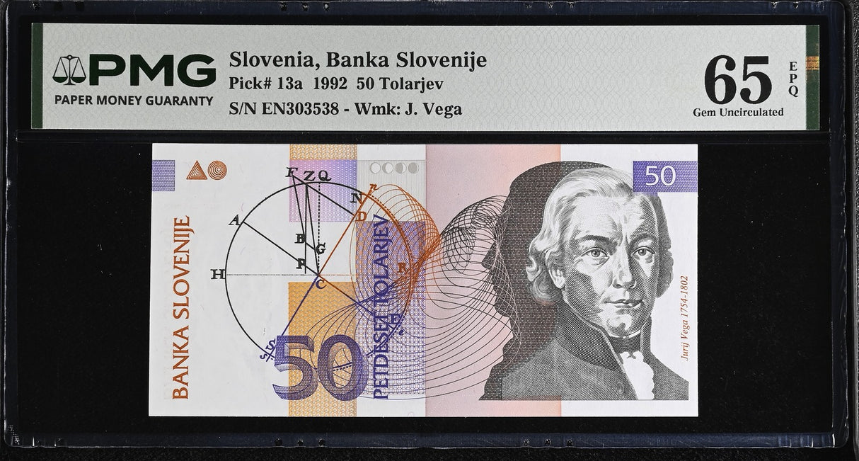 Slovenia 50 Tolajev 1992 P 13 a Gem UNC PMG 65 EPQ