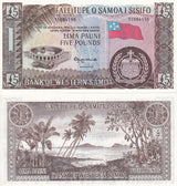 Western Samoa 5 Pounds ND 1963/2020 P 15CS UNC LOT 10 PCS