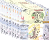 Madagascar 200 Ariary 2025 P 98 New Sign UNC LOT 10 PCS