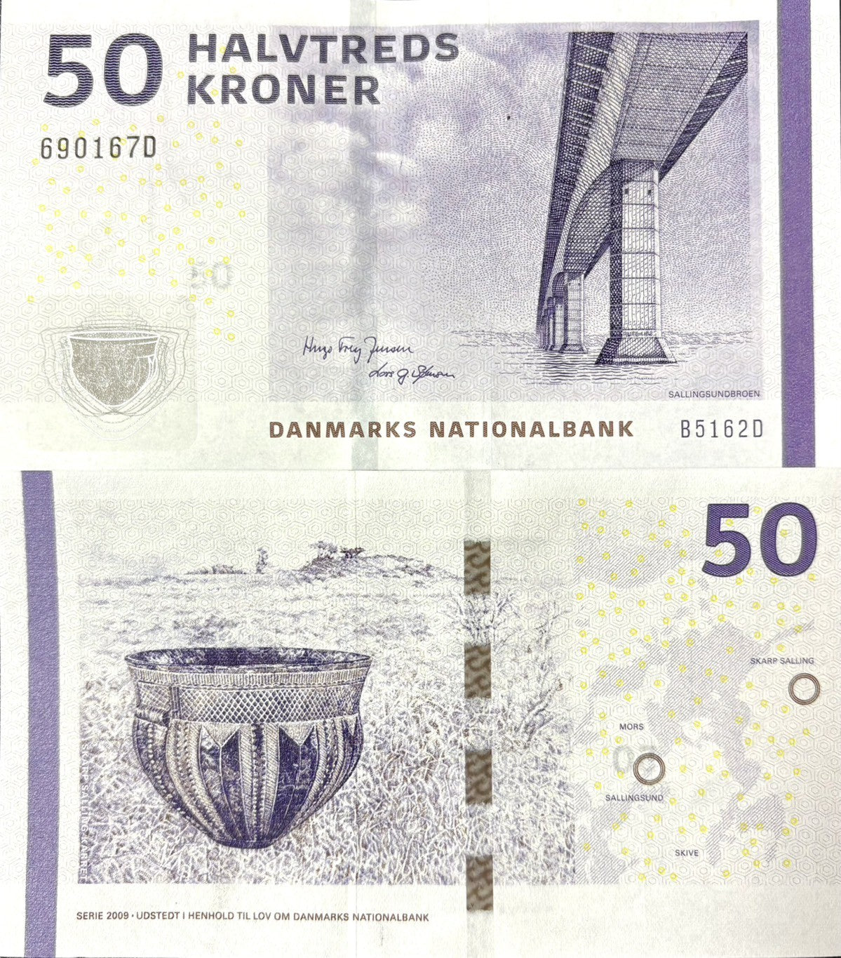 Denmark 50 Kroner 2016 P 65 h Sign Jensen & Sørensen UNC