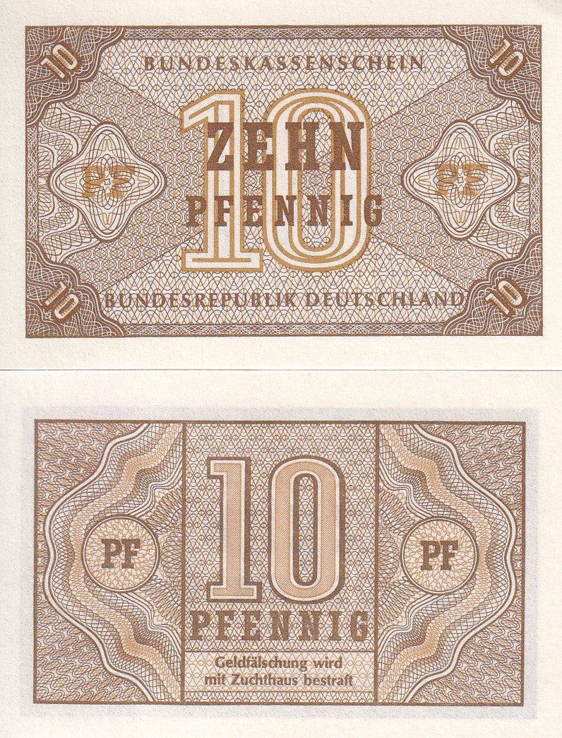 Germany Federal Republic 10 Pfennig ND 1967 P 26 UNC