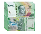 Indonesia 20000 Rupiah 2022/Mixed Years P 166 UNC LOT 5 PCS