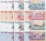 Suriname SET 4 X LOT 5 =20 UNC 5 10 25 100 Gulden Random Years P 136 137 138 139