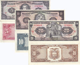 Ecuador Set 3 UNC 5 10 20 Sucres 1988 P 113 121 121A