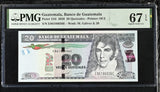 Guatemala 20 Quetzales 2020 P 124 i Superb Gem UNC PMG 67 EPQ TOP