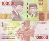 Indonesia 100000 Rupiah 2016/2019 P 160 UNC