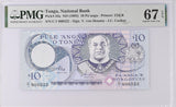 Tonga 10 Pa'anga 1995 P 34 a Superb Gem UNC PMG 67 EPQ