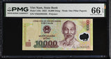 Vietnam 10000 Dong 2022 Polymer P 119 o Gem UNC PMG 66 EPQ