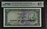Mozambique 100 Escudos 1961 ND 1976 P 117 a Superb Gem UNC PMG 67 EPQ