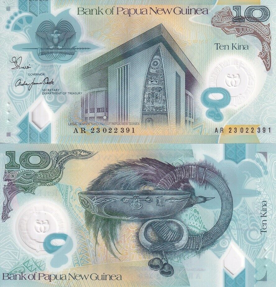 Papua New Guinea 10 KINA 2023 P 52 Polymer UNC