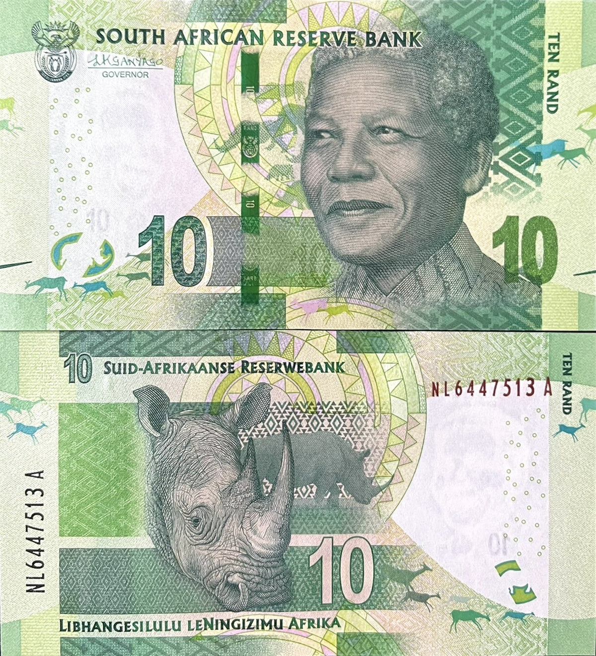 South Africa 10 Rand ND 2016 P 138 b Sign L. Kganyago UNC