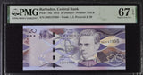 Barbados 20 Dollars 2013 P 76 a Superb Gem UNC PMG 67 EPQ
