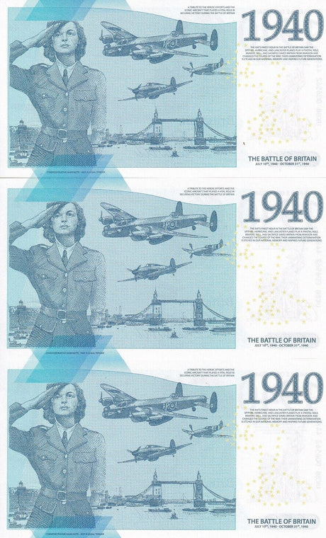 Set 3 PCS Battle of Britain Commemorative 2023 Britannia Pound Collection