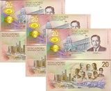 Singapore 20 Dollars ND 2019 P 63 Commemorative Polymer UNC LOT 3 PCS