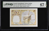 French Somaliland 50 Francs ND 1952 P 25 Superb Gem UNC PMG 67 EPQ
