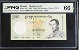 Bhutan 100 Ngultrum 2006 P 32 a* Z/6 Prefix Replacement Gem UNC PMG 66 EPQ