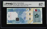 Qatar 100 Riyals 2022 P 36 b Superb Gem UNC PMG 67 EPQ