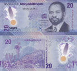 Mozambique set 3 UNC 20 50 100 Meticais 2024 Polymer New family P 155 156 157