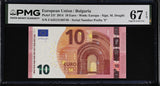 Euro 10 Euro Bulgaria 2014 P 21 f Superb Gem UNC PMG 67 EPQ