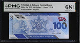Trinidad & Tobago 100 Dollars 2019 Polymer P 65 a Superb Gem UNC PMG 68 EPQ
