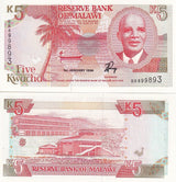Malawi 5 Kwacha 1994 P 24 b UNC