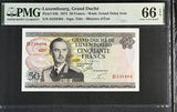 LUXEMBOURG 50 FRANCS 1972 P 55 b Gem UNC PMG 66 EPQ