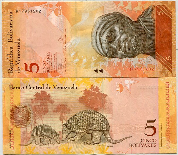 enezuela 5 Bolivares 2013 P 89 UNC