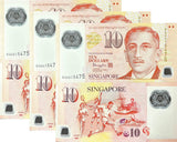 Singapore 10 Dollars ND 2016 2 Solid Houses P 48 j Polymer UNC LOT 3 PCS