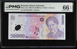 Romania 50000 Lei 2004 P 113 a polymer Gem UNC PMG 66 EPQ