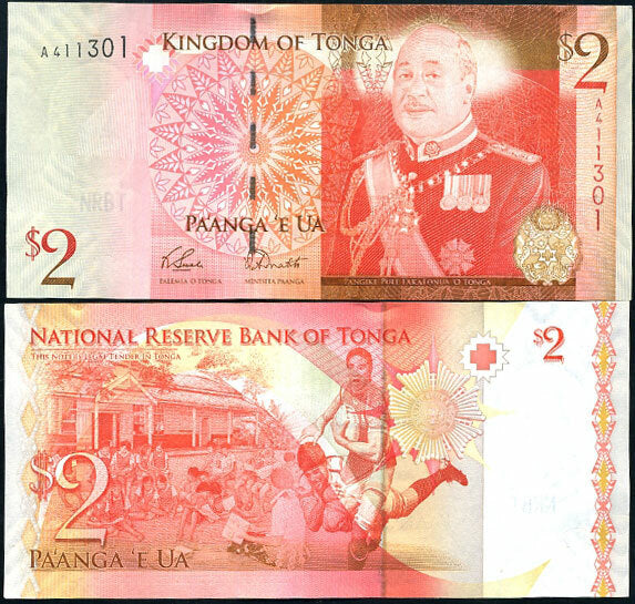 Tonga 2 PA'anga ND 2008 P 38 UNC