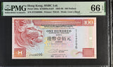 Hong Kong 100 Dollars 1994 P 203 a Gem UNC PMG 66 EPQ