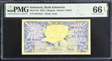 Indonesia 5 Rupiah 1959 P 65 2 LETTER Gem UNC PMG 66 EPQ