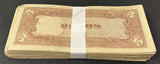 Philippines 5 PESOS 1943 WWII Japanese Occupation P 110 HEAVY USED LOT 100 PCS