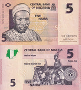 Nigeria 5 Naira 2006 P 32 a UNC , Nkpokiti Drummers , Paper