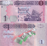 Libya 1 Dinar ND 2013 P 76 UNC