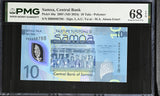 Samoa 10 Tala 2007 ND 2024 P 48 a #888788 Polymer Superb Gem UNC PMG 68 EPQ