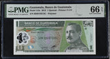 Guatemala 1 Quetzal 2012 P 115 c Polymer Gem UNC PMG 66 EPQ