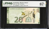 Azerbaijan 20 Manat 2021 P 41 a Superb Gem UNC PMG 67 EPQ