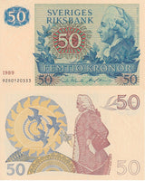 Sweden 50 Kronor 1989 P 53 d AU-UNC