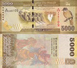 Sri Lanka 5000 Rupees 2020 P 128 UNC