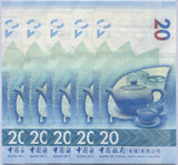 Hong Kong 20 Dollars 2021/2022 P 348 BOC UNC LOT 5 PCS