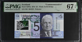 Scotland 5 Pounds 2015 P 229Na Commemorative Superb Gem UNC PMG 67 EPQ