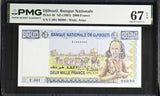 Djibouti 2000 Francs ND 1997 P 40 Superb Gem UNC PMG 67 EPQ