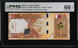 Qatar 200 Riyals 2020 P 37 a Gem UNC PMG 66 EPQ , Printer TDLR