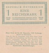 Austria 1 Reichsmark Russia Occupation ND 1945 P 113 UNC