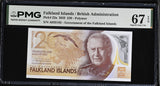 Falkland Islands 20 Pounds 2025 P 22 a Polymer Superb Gem UNC PMG 67 EPQ