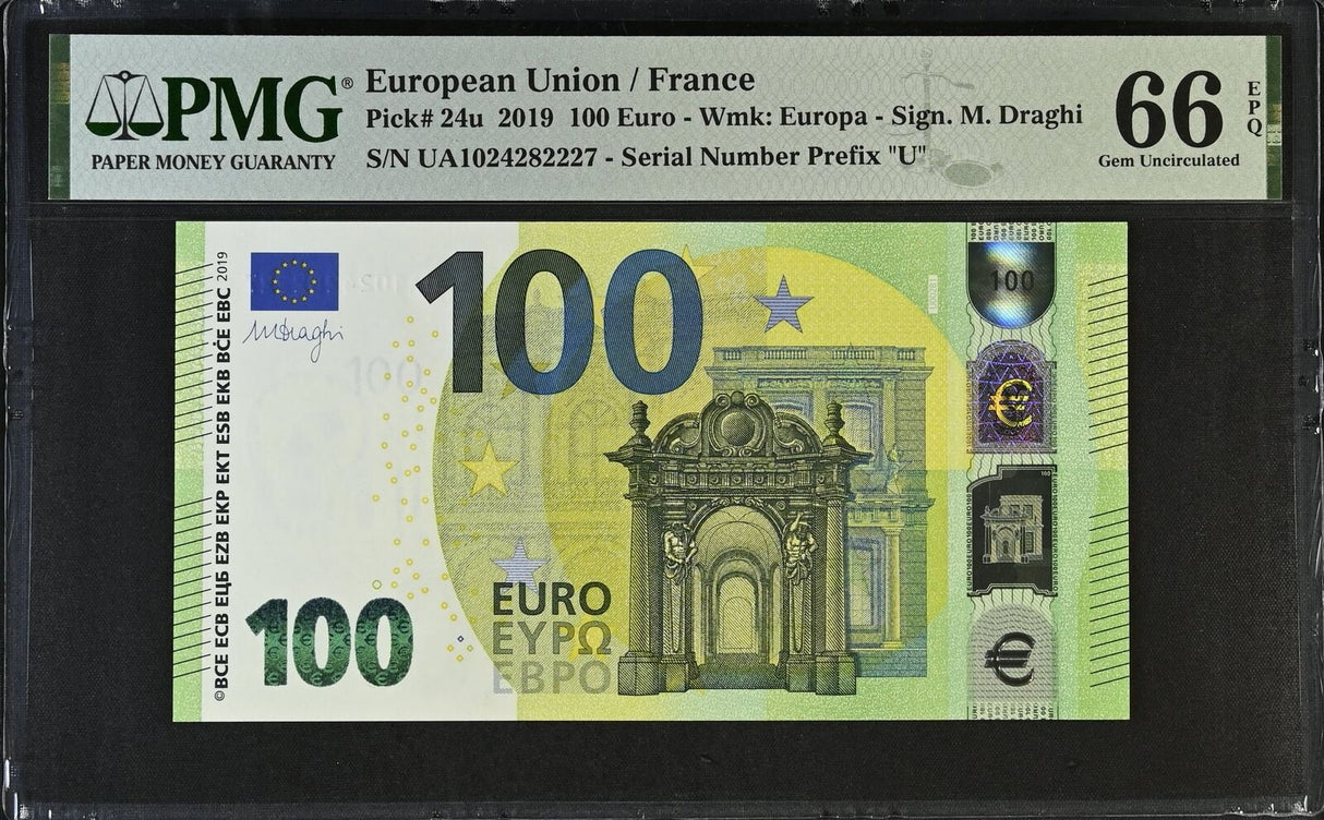 Euro 100 Euro France 2019 P 24 u Prefix Gem UNC PMG 66 EPQ